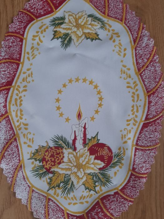 Dwie serwetki serwetka Świąteczna mały obrus bieżnik