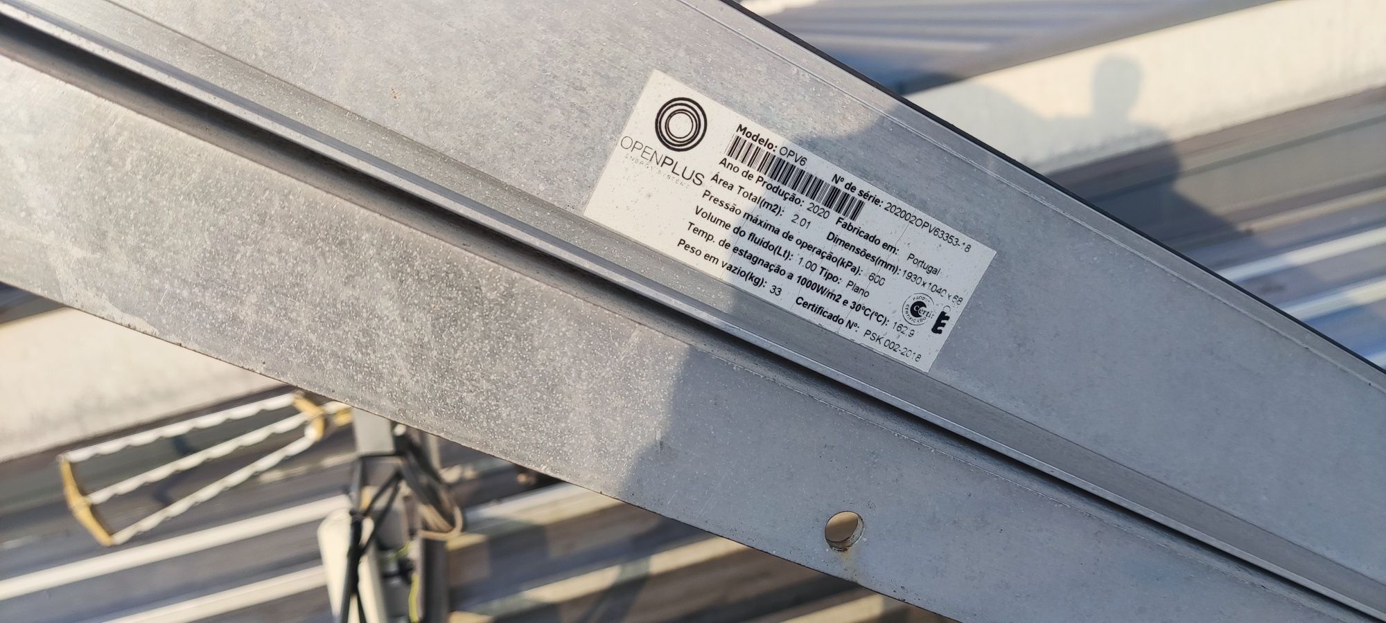 Painel solar aquecimento águas