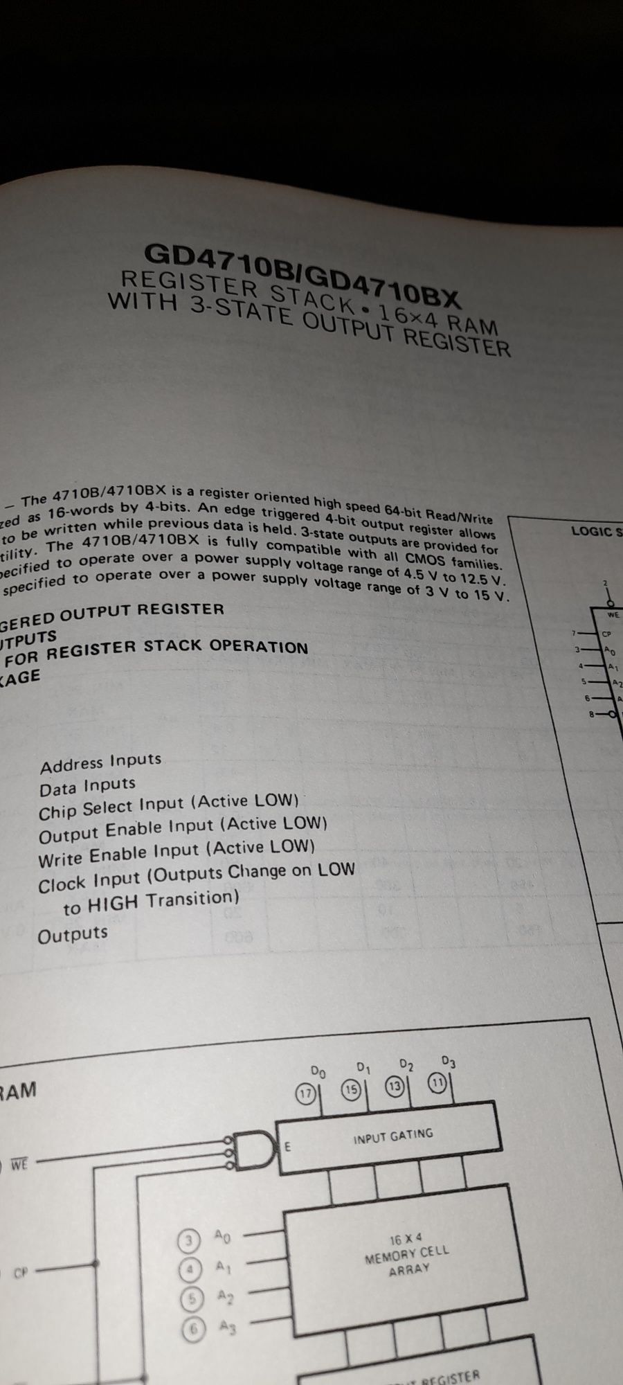 Livro de engenharia cmos logic gd 4000 series data bokk