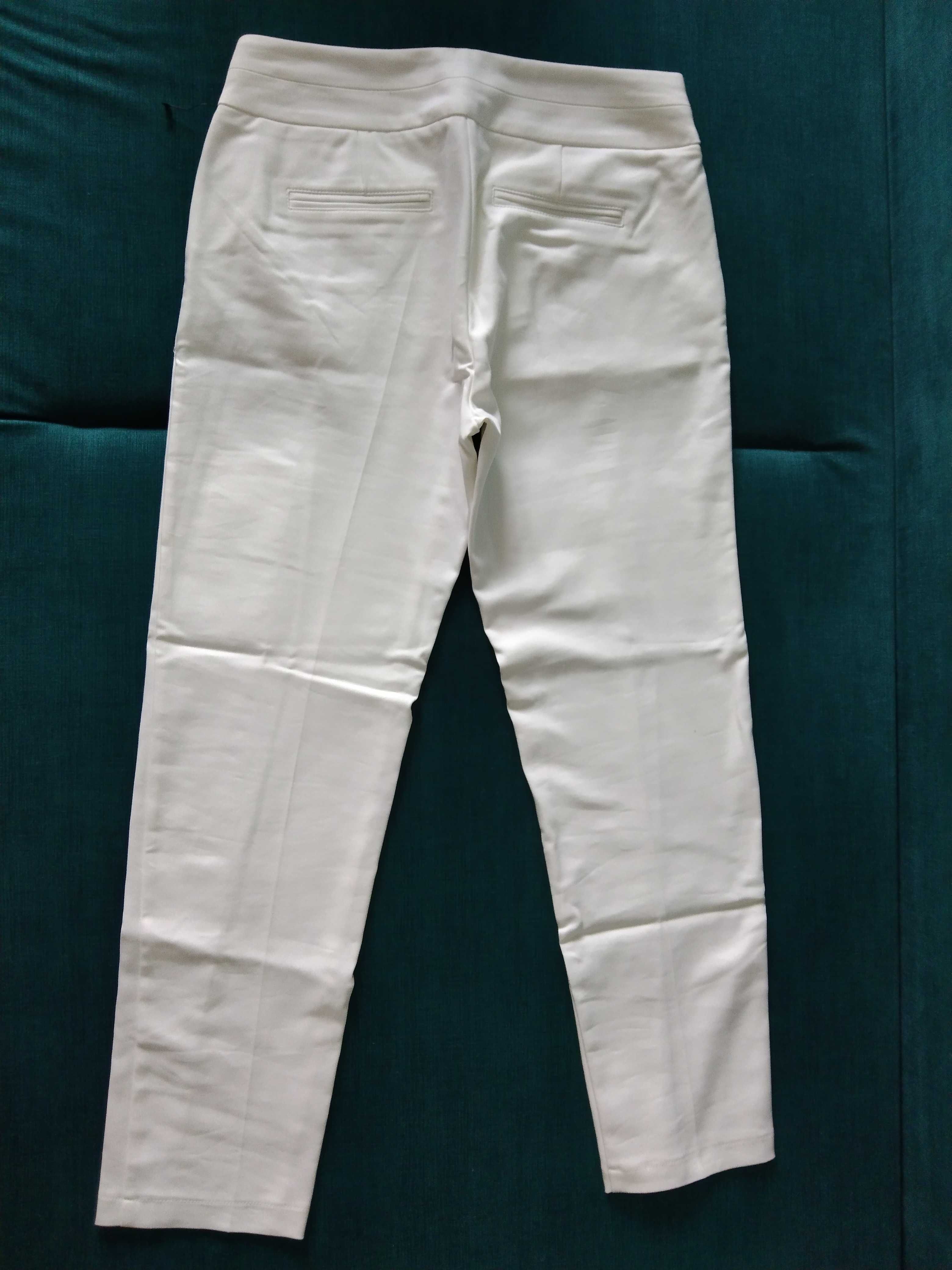 36 S Nowe z metką Białe spodnie Orsay nad kostkę zewnętrzny szew