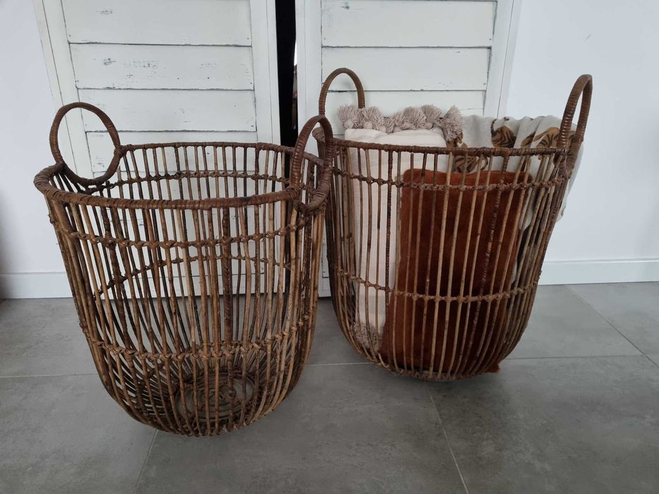 2 piękne duuuze kosze z rattanu