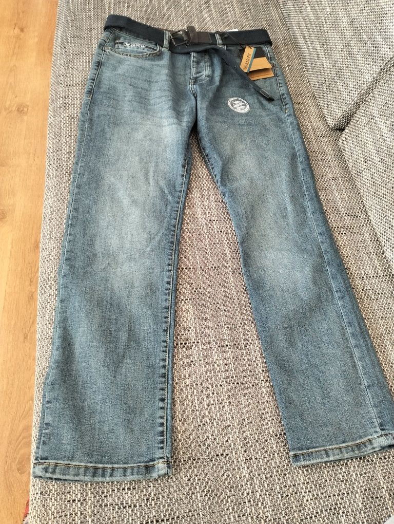 Nowe dżinsy męskie Crosshatch, rozmiar 50/W34