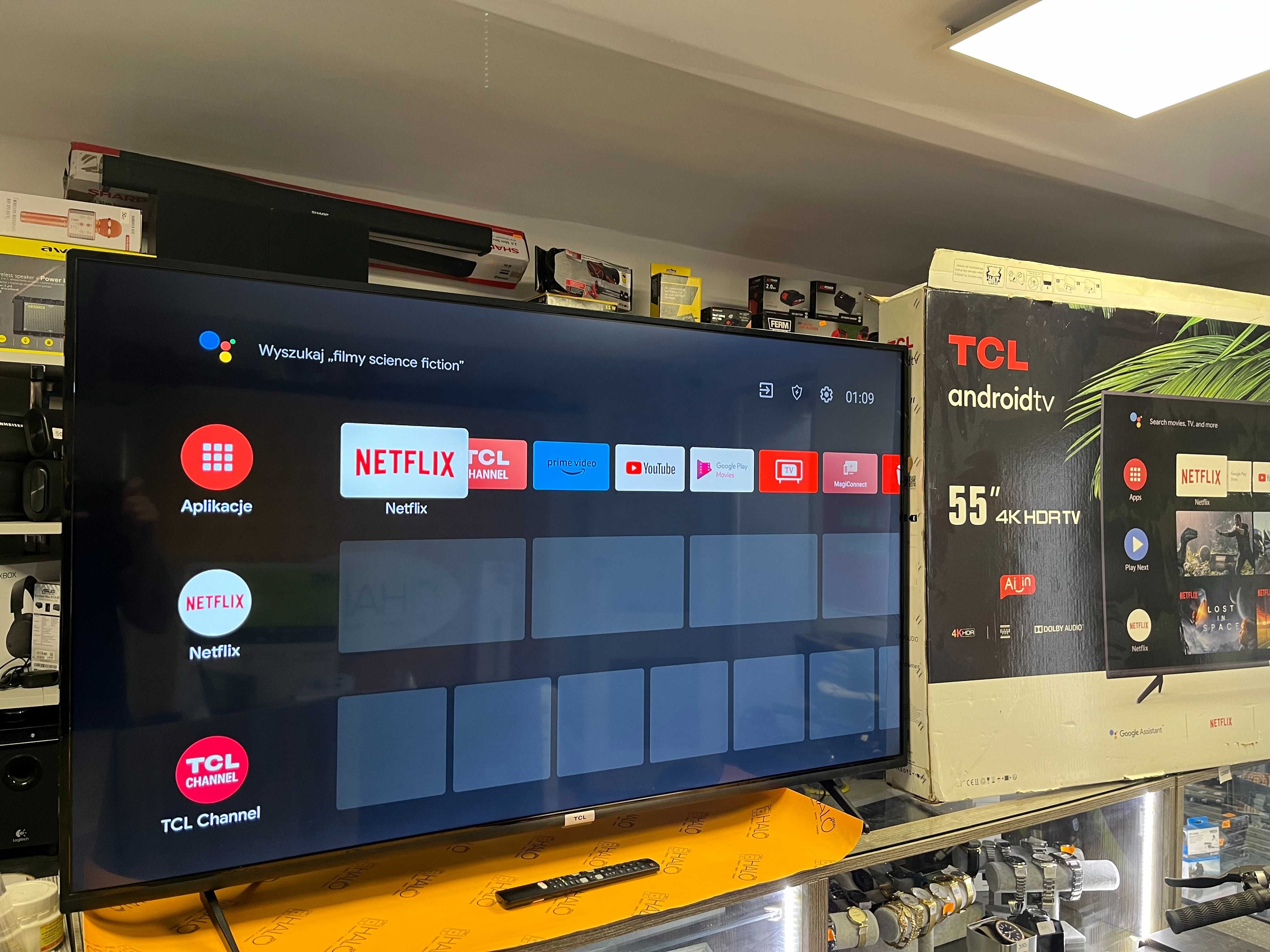 Telewizor 55" 4K TCL 55P615 UHD, AndroidTV, Lombard Halo gsm Łódź