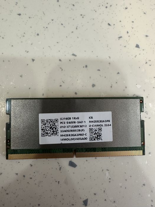 samsung sodimm ddr5 16gb 1rx8 pc5-5600b-sa0-1010-xt m425r2ga3pb0-cwm0d