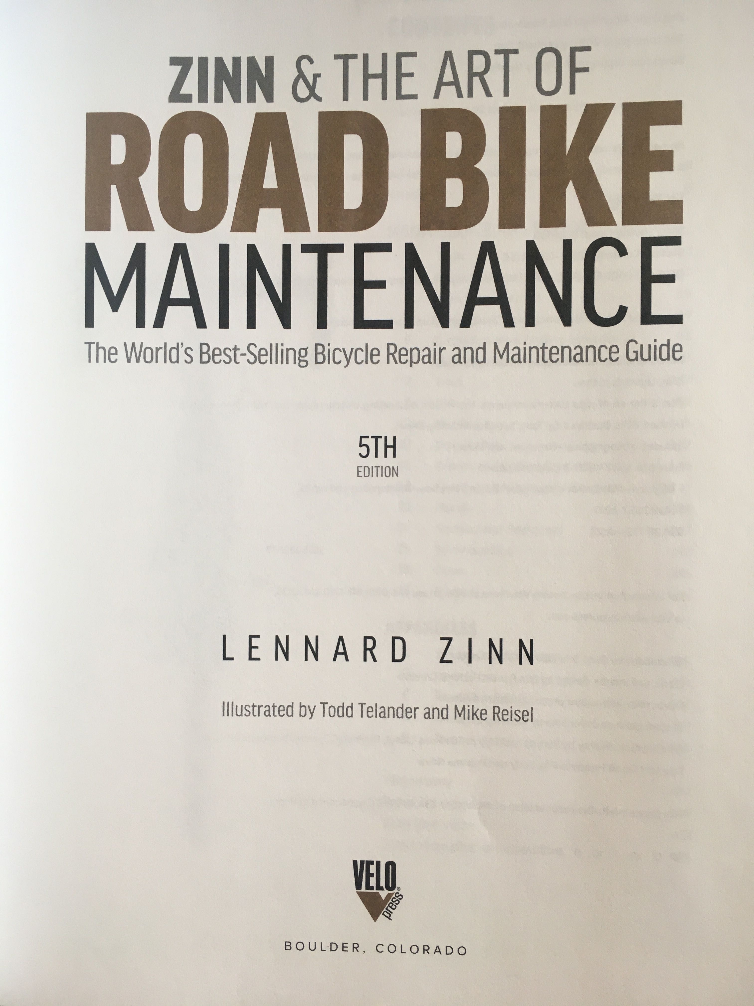 Żnin & The Art of Road Bike Maintenance 5th edition 2016