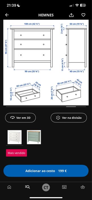 Cómoda Ikea Hemnes