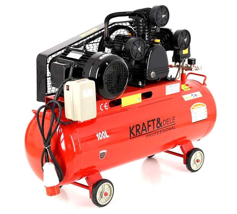 KRAFT&DELE Kompresor Sprężarka 100l 4,1KW 400V 3 Tłoki