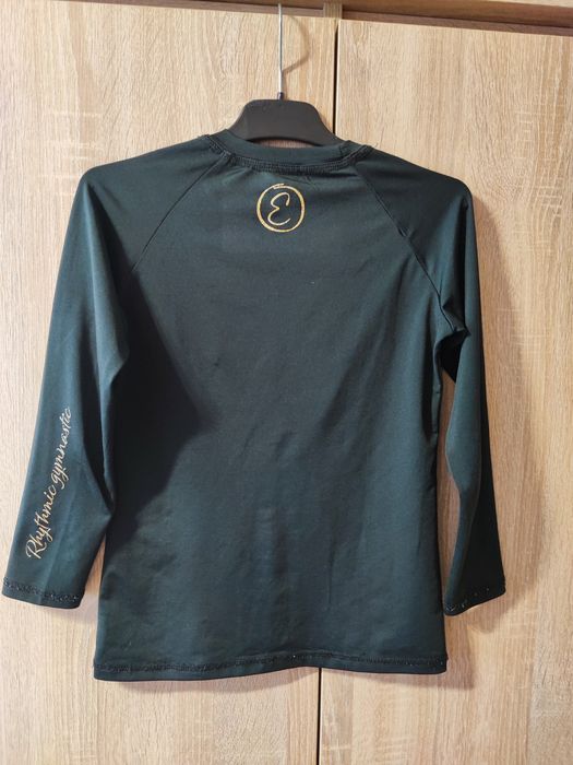 Koszulka treningowa gimnastyka artystyczna długi rękaw Elastyna 134