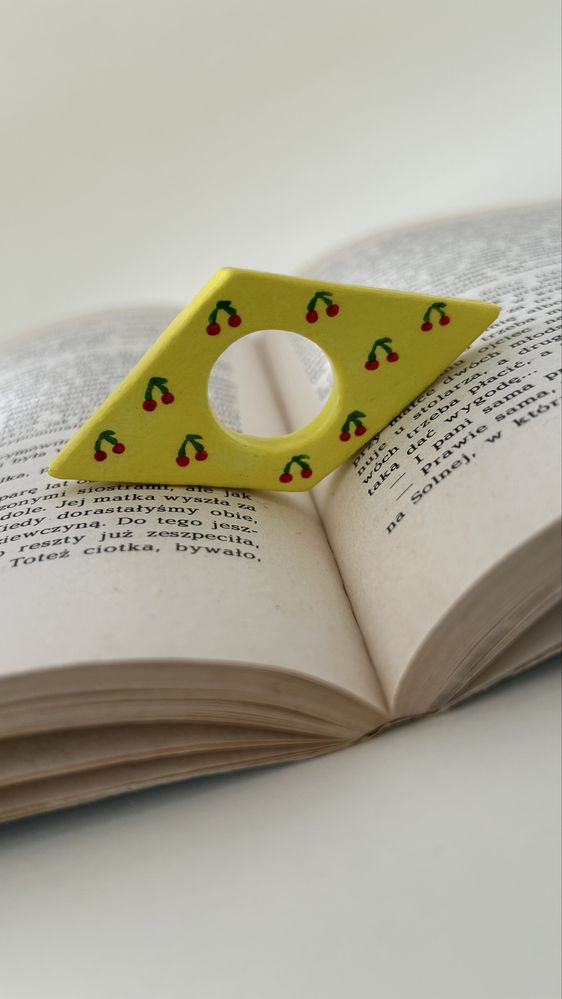 Uchwyt do książki / zakładka z gliny samoutwardzalnej handmade