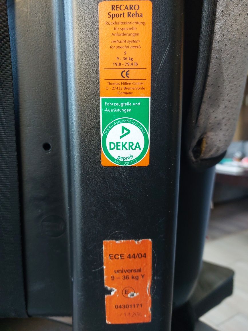 Fotelik rehabilitacyjny RECARO Sport Reha