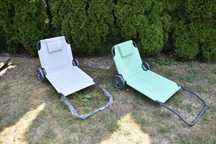 Leżak plażowy z kólkami wózek plażowy