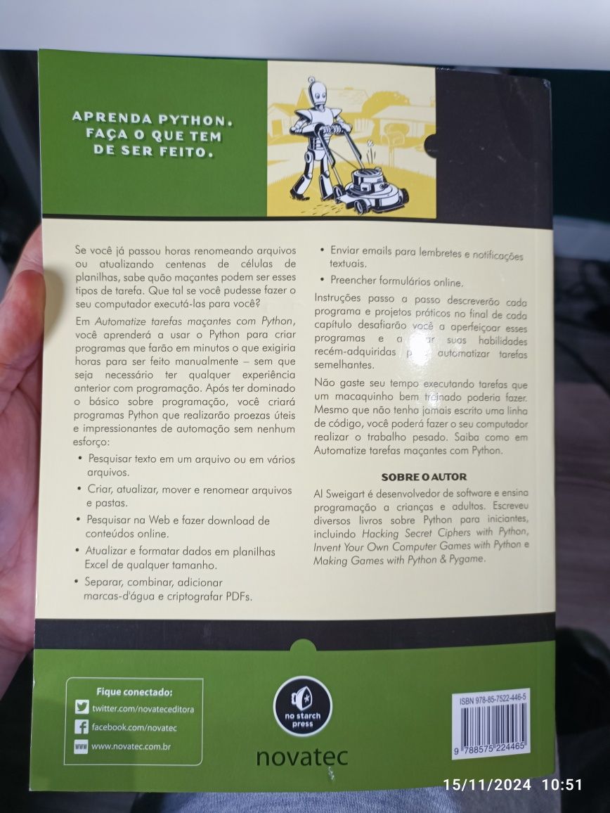 Livro: Automatize tarefas maçantes com Python