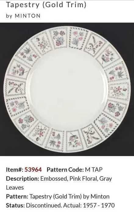 **KOMPLET filiżanka cukiernica porcelana Minton vs Doulton