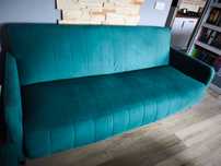 Sofa z funkcją spania, butelkowa zieleń