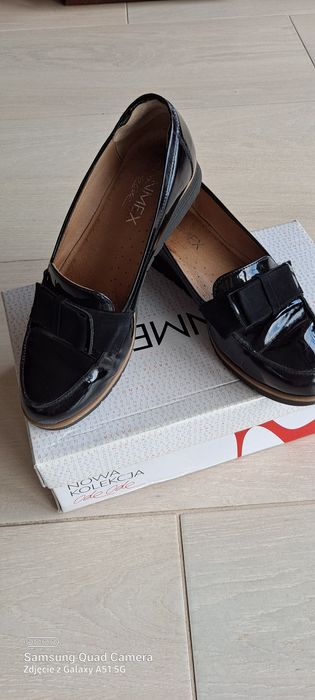 Lakierowane mokasyny/lordsy Animex 38