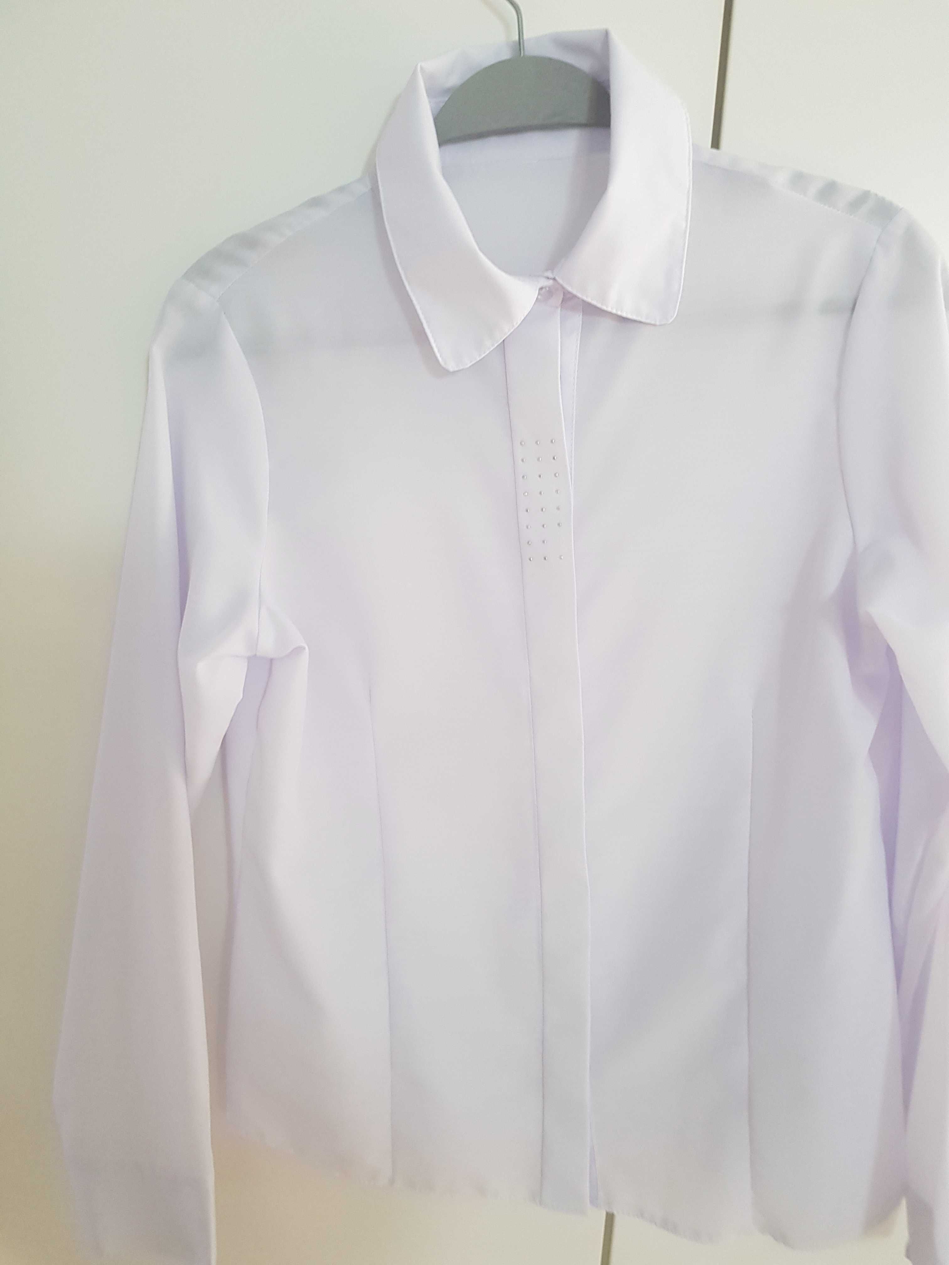Biała koszula i bluzki do szkoły roz. 164 - 3 sztuki