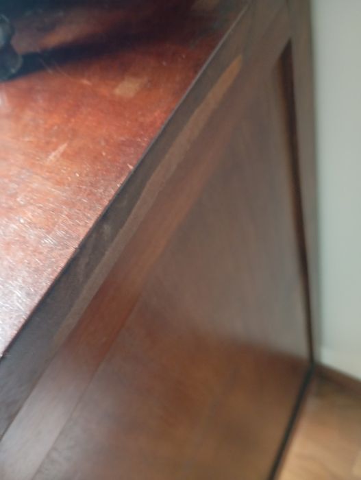 Secretaria/estirador madeira exótica maciça