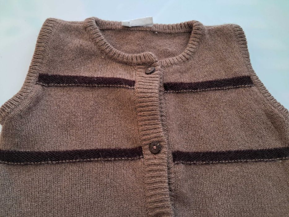 Kamizelka na guziki, Serendipity wełniana, wełna, merino alpaka, r. 80