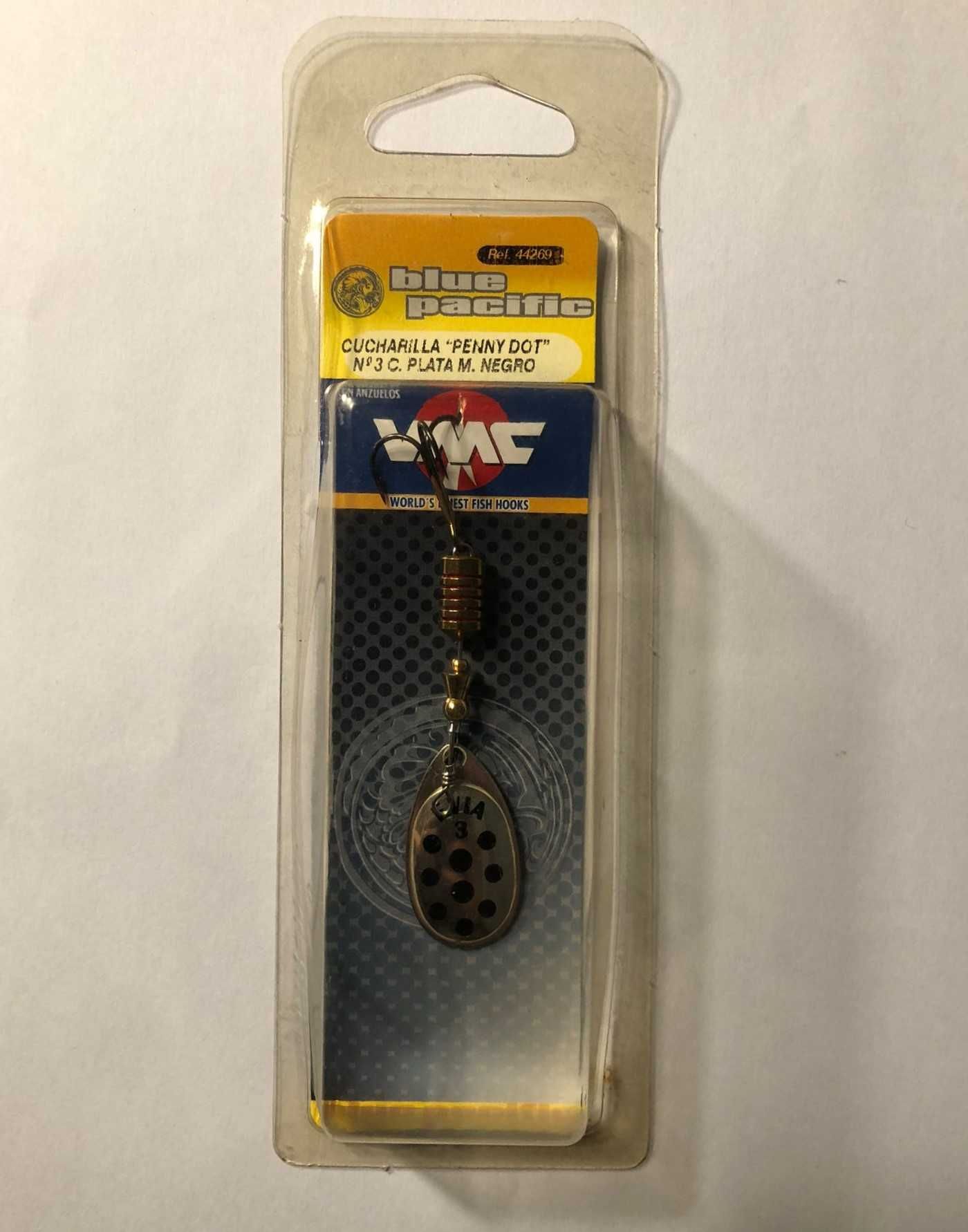 Colher rotativa de pesca VMC “Penny Dot” Nº3 Prateado, Pontos Pretos