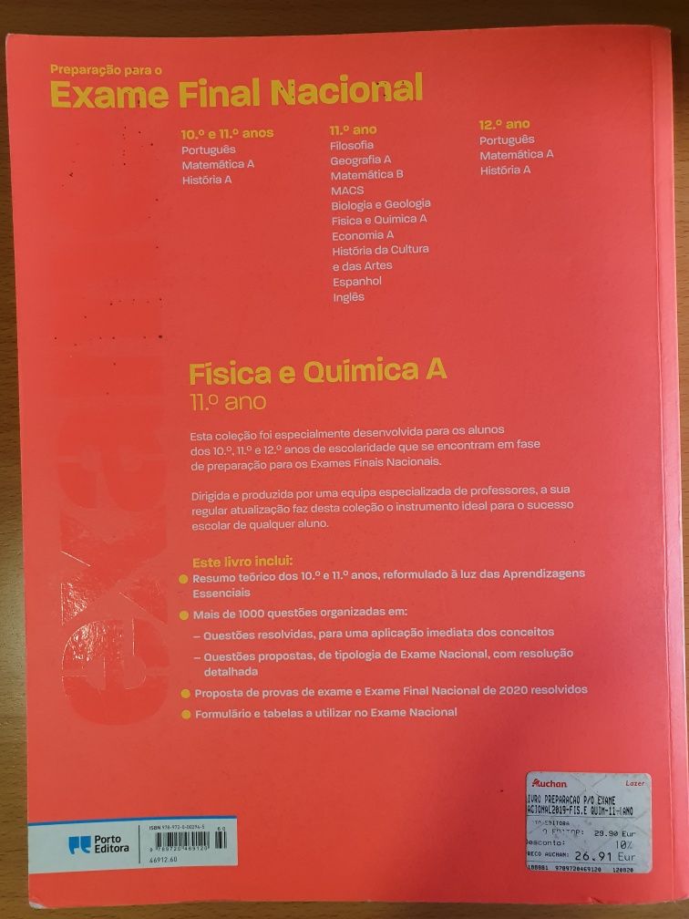 Livro Preparação para Exame Física e Química