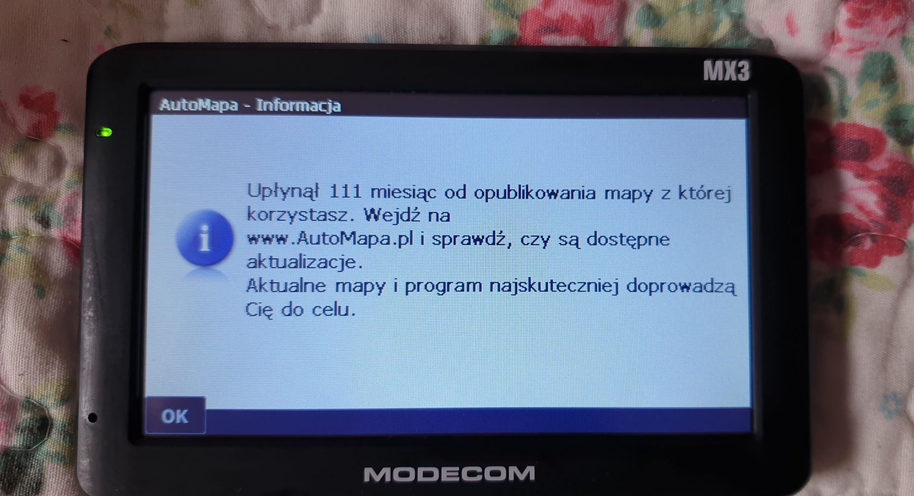 Nawigacja GPS Modecom MX3 z kablem i etui