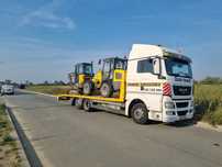 Pomoc drogowa  transport  maszyn  budowlanych  do 16 Ton holowanie tir