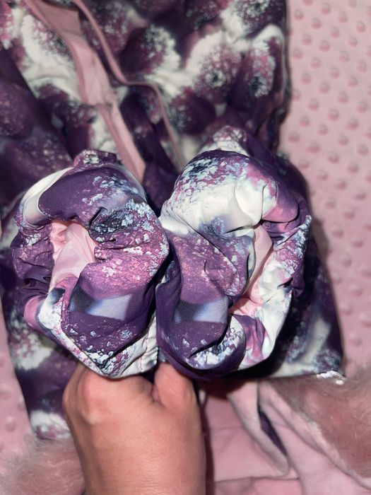 Красивий зимовий термокомбінезон Lenne Baby 74см на дівчинку.