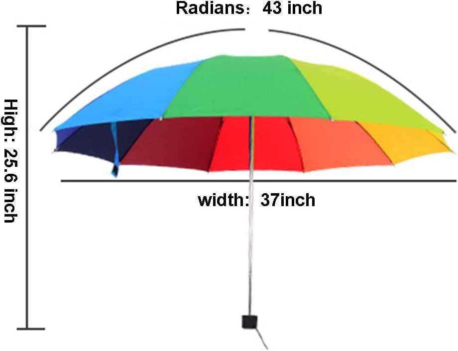 (NOVO) Guarda-chuva dobrável, arco-íris