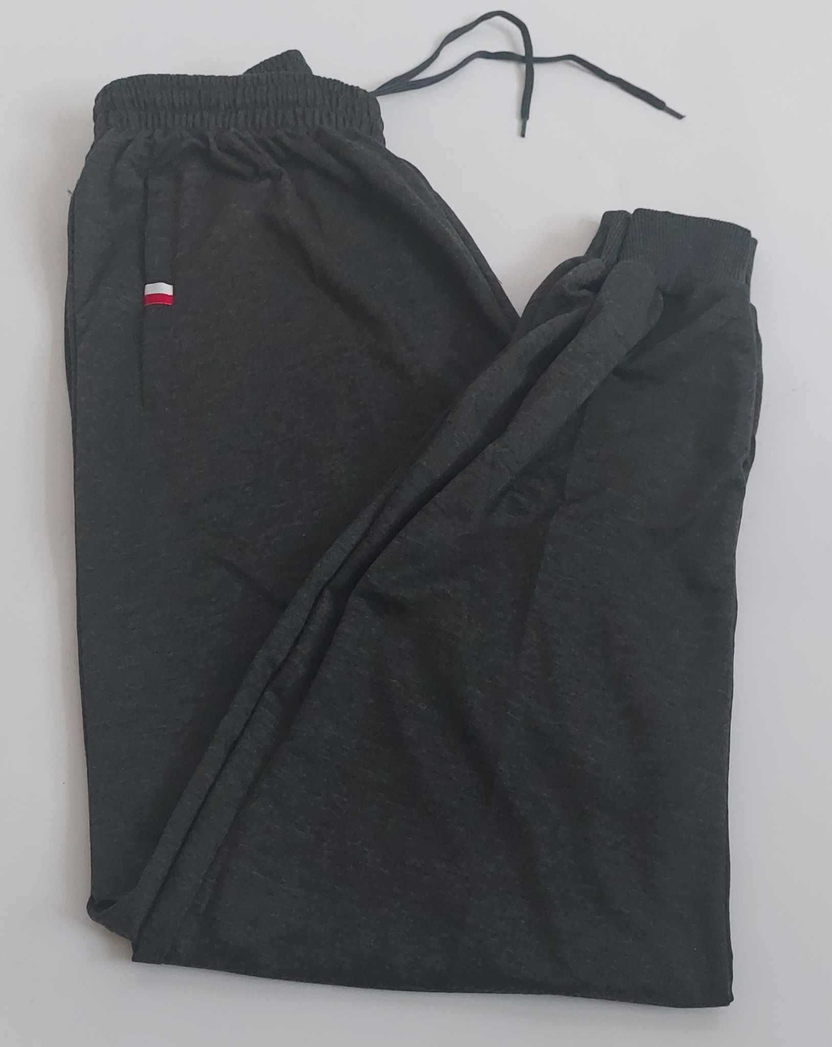 Spodnie męskie dresowe grafit ze ściągaczami LINTEBOB Y-46333-LK r 5XL