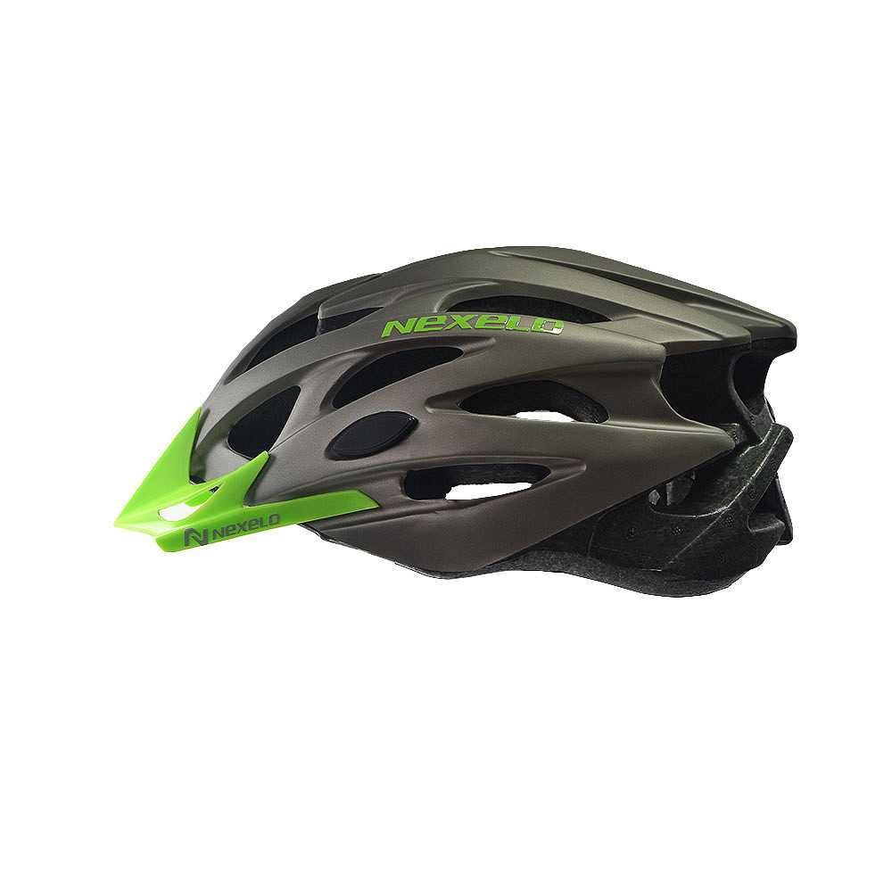 Kask rowerowy Straight MATT, srebrno-zielony