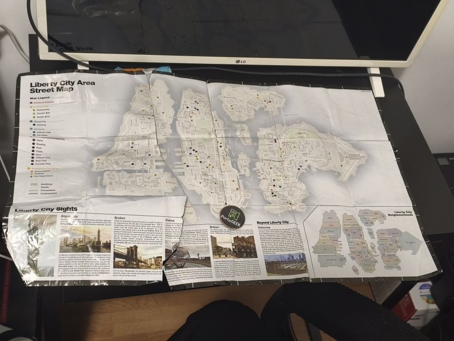 GTA IV - PS3: Mapa (rasgado) - para completar caixa coleção