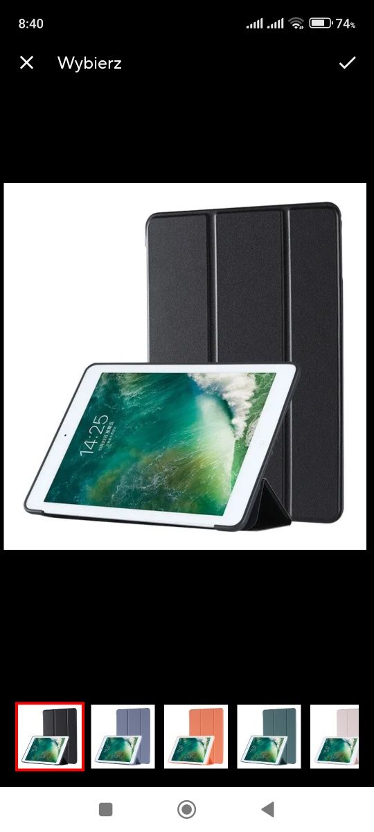 Etui pokrowiec czarny do iPada 10.2 cali