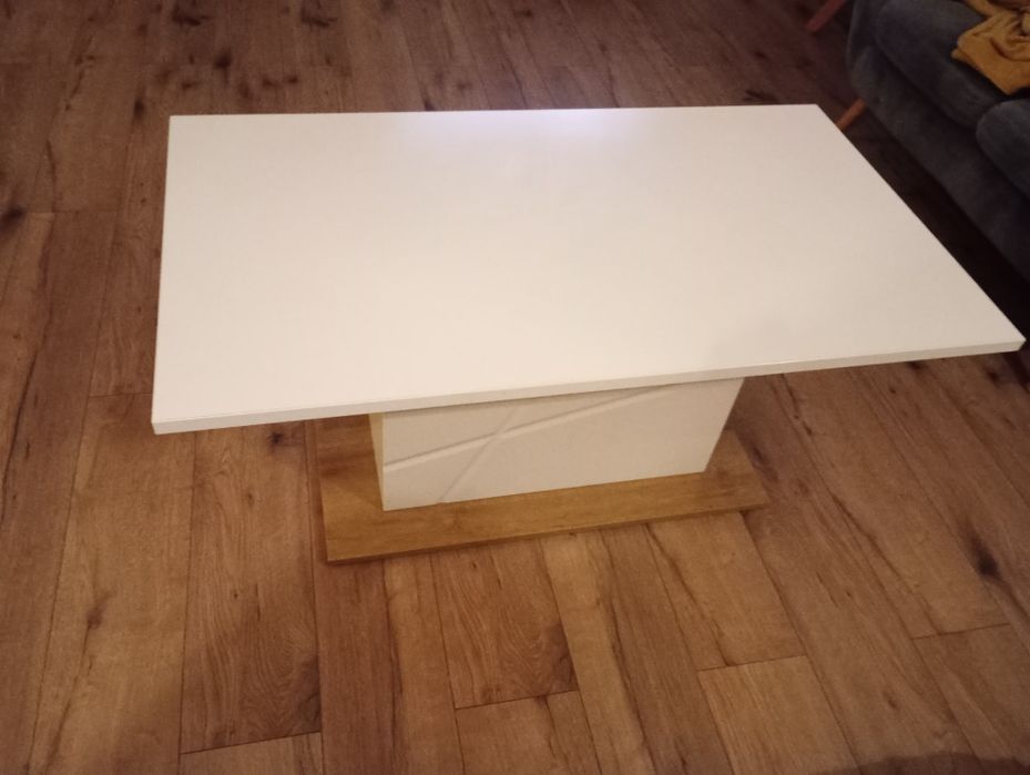 Stolik ława biały/dąb artisan