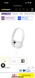 Słuchawki nauszne SONY MDRZX110W Biały