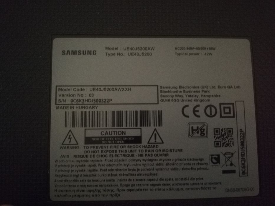 Samsung 40J5200 Smart Tv немає зображення