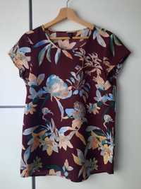 Elegancka bluzka damska z krótkim rękawem w kwiaty Vero Moda r. M