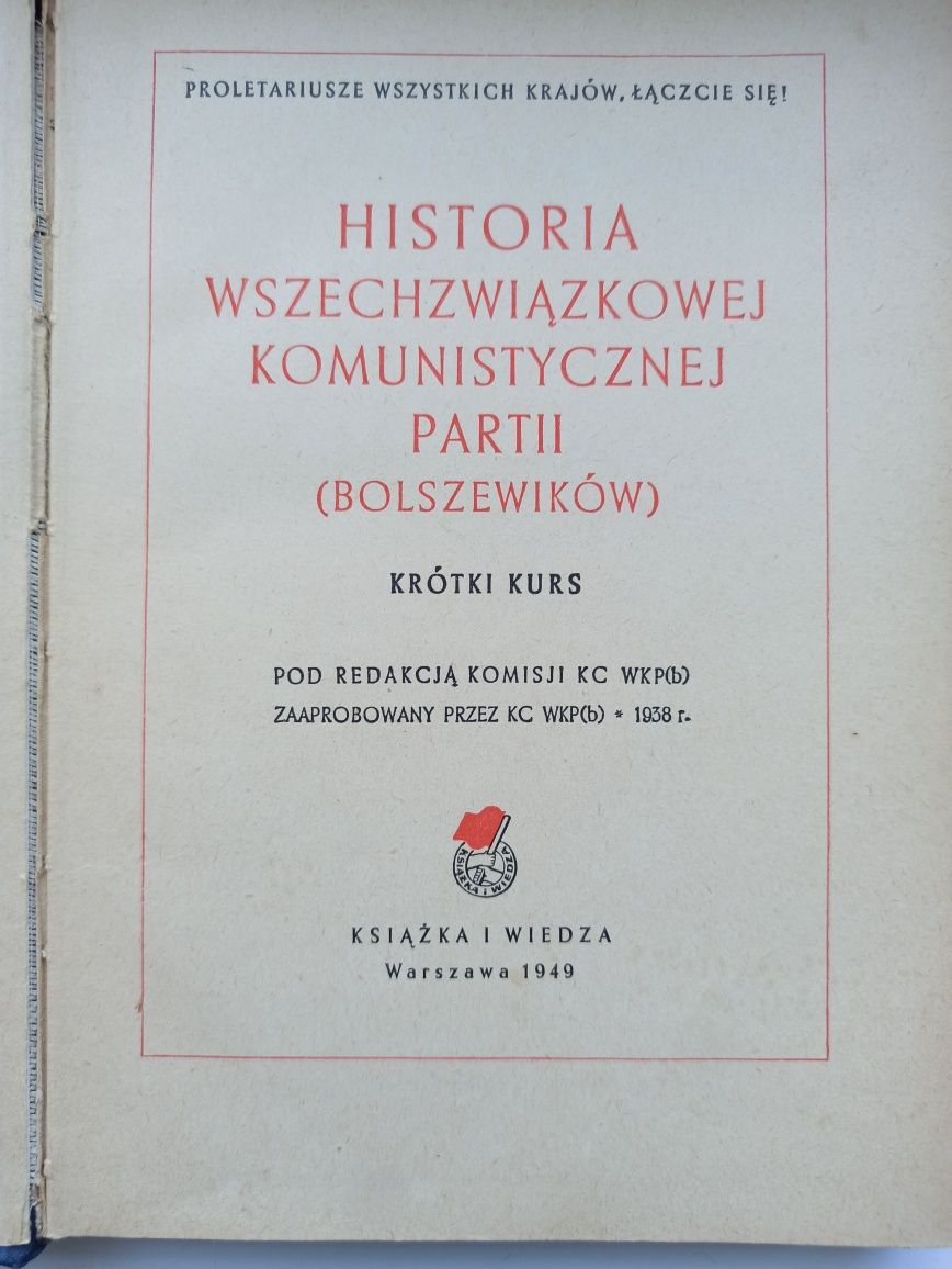 Historia wszechzwiązkowej komunistycznej partii bolszewików WKP 1949