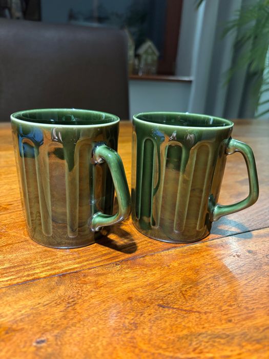 Kubek porcelit Pruszków zielony