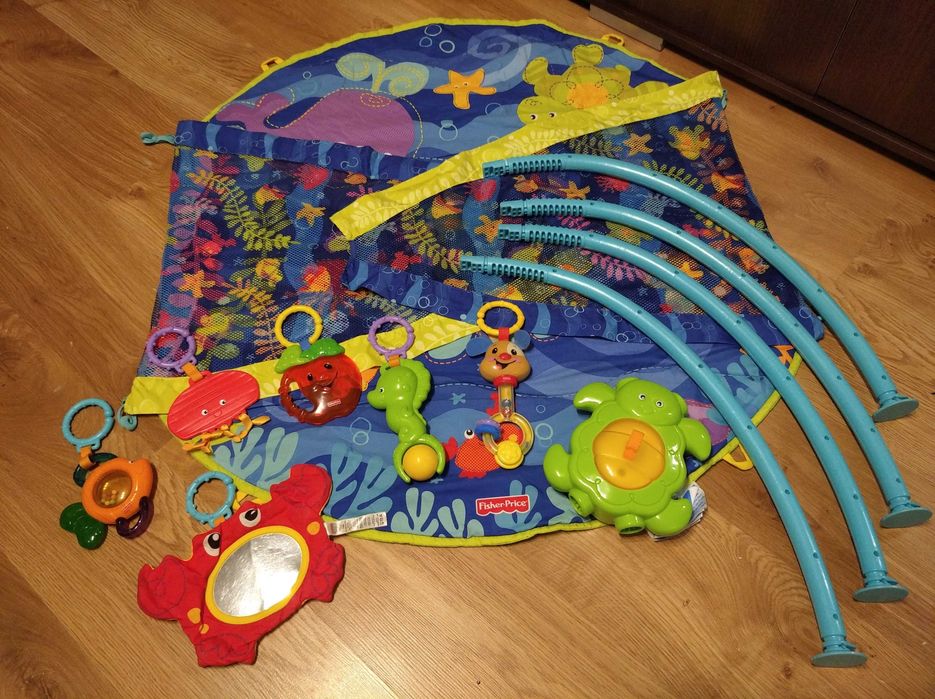 Zestaw mata edukacyjna łóżeczko dziecięce 60x120 pościel kołdra