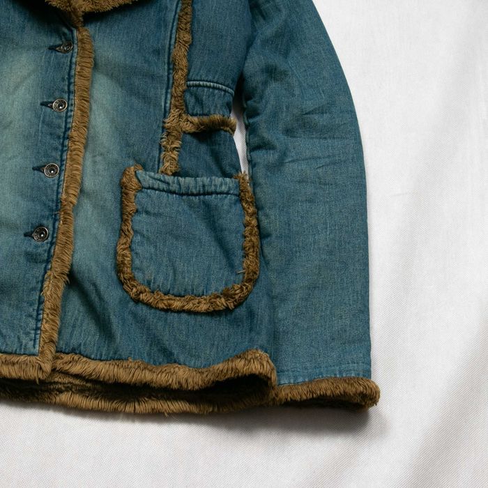 y2k Penny Lane Denim Coat kurtka jeansowa z futerkiem S ocieplana