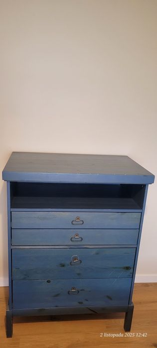 Komoda sosnowa niebieska IKEA