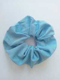 Gumka do włosów scrunchie frotka błękitny