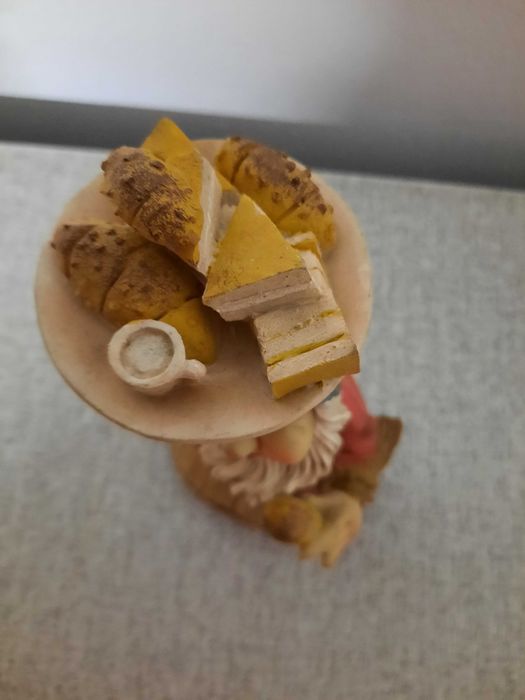 Conjunto de dois gnomos para decoração, branca de neve
