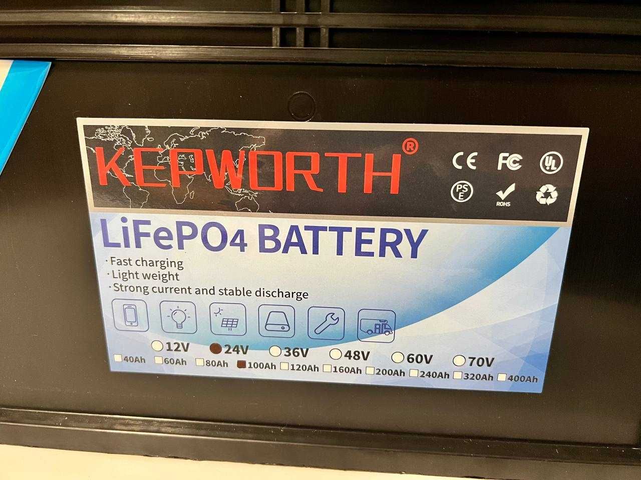 Батарея LiFePo4 24в - 100Ah KEPWORTH (літій-залізо-фосфатні АКБ)