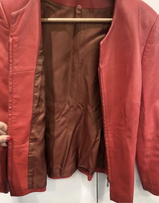 Kurtka żakiet skóra naturalna czerwona M/38