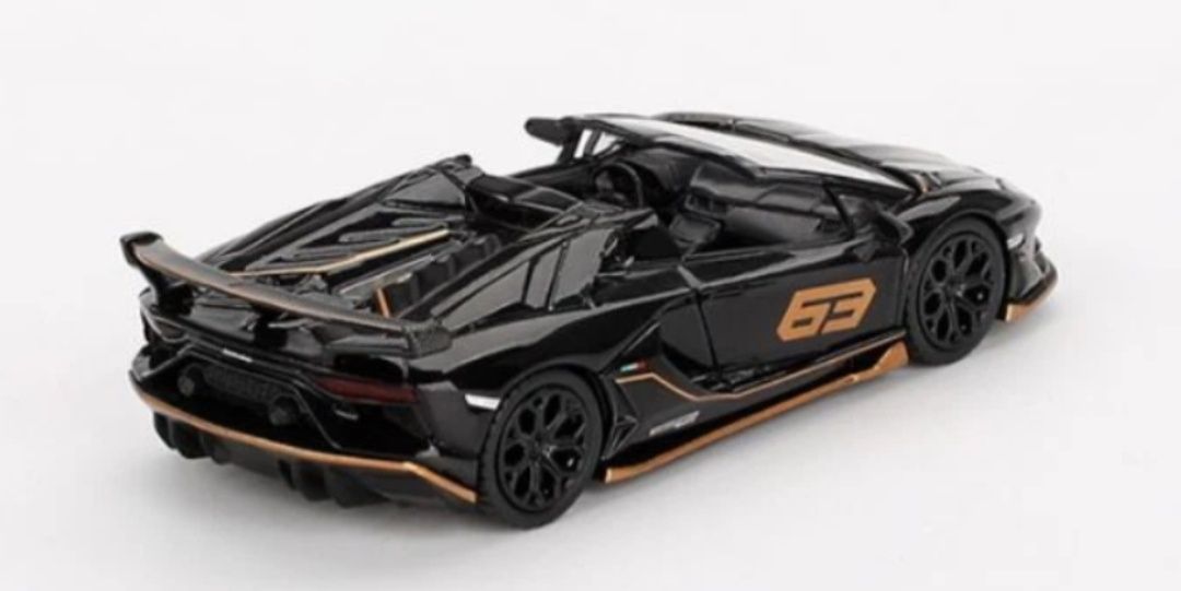 Lamborghini Aventador SVJ 63 Roadster – 2023, Nero Aldebaran Mini GT 1