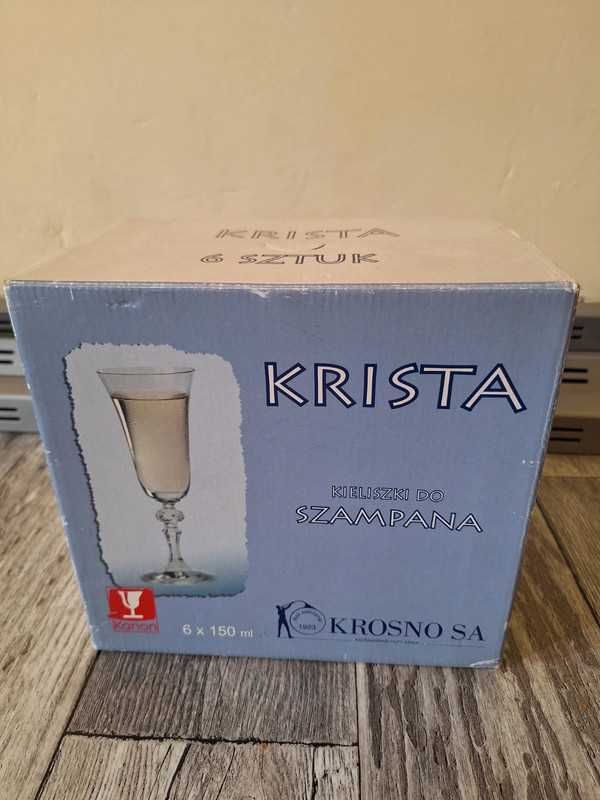 Kieliszki do szampana x6 150 szampan zestaw komplet kieliszków Krosno