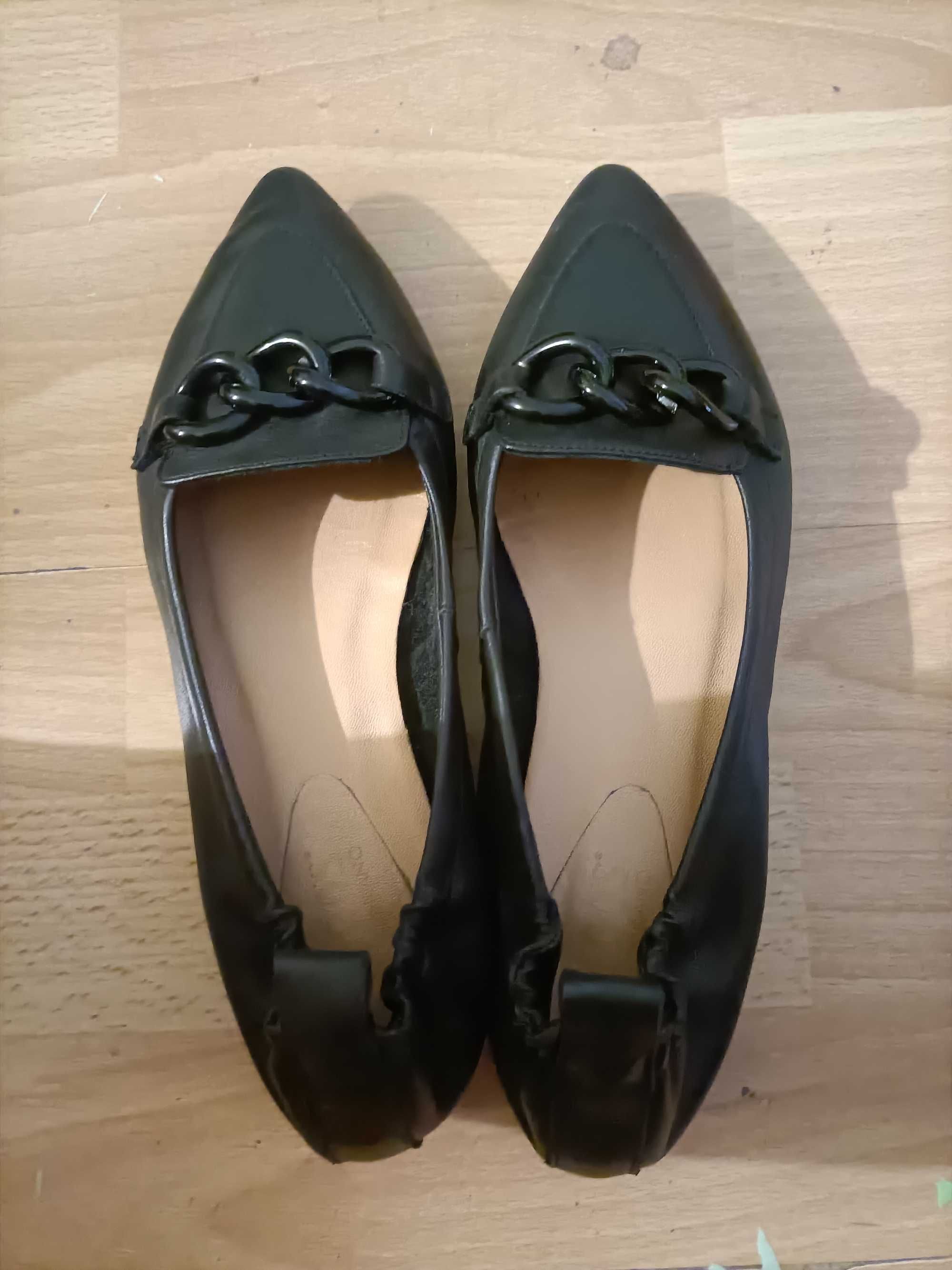 Hegos buty mokasyny czarne 38