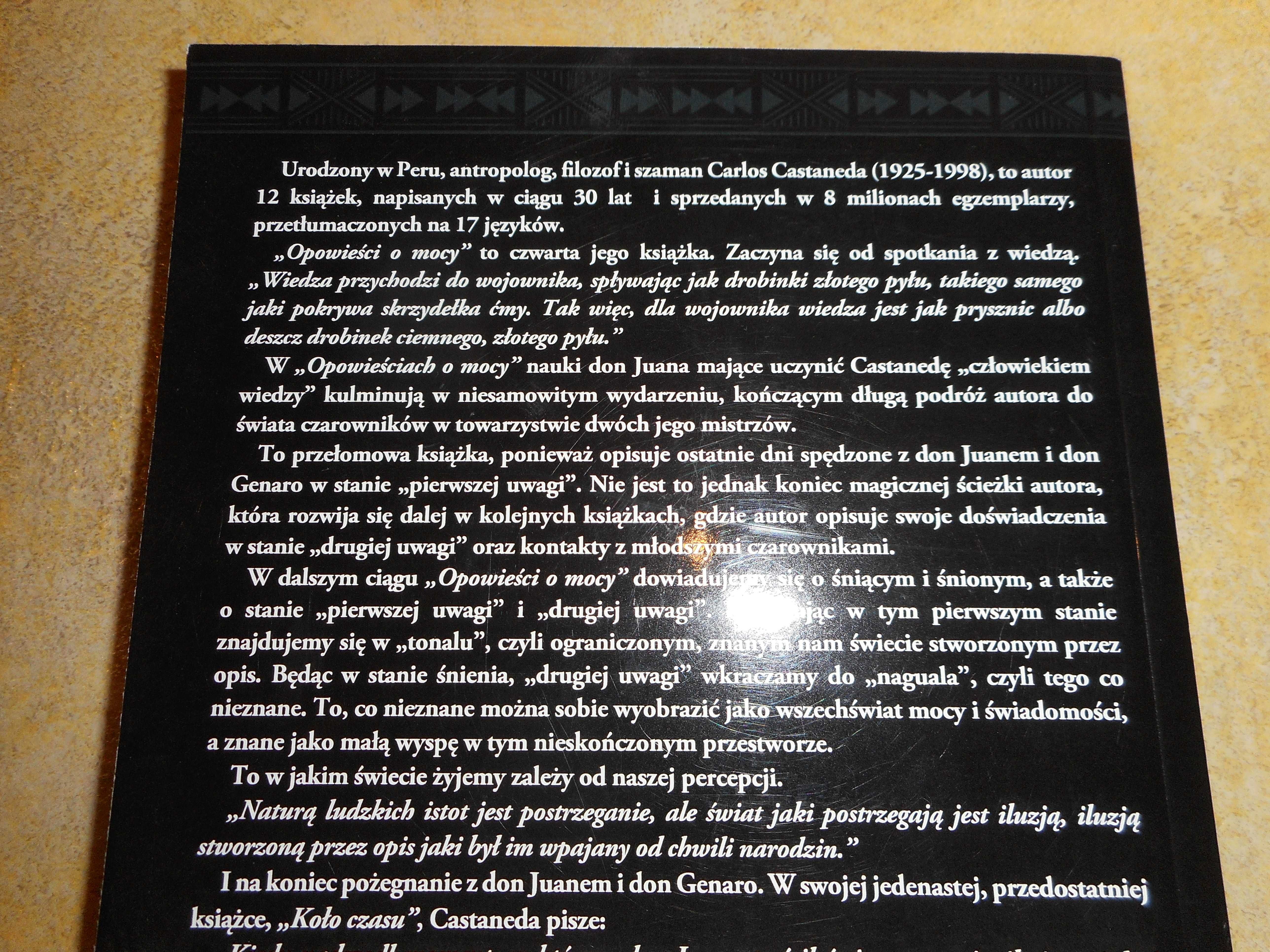 CARLOS CASTANEDA - OPOWIEŚCI O MOCY książka nowa ezoteryka duchowość