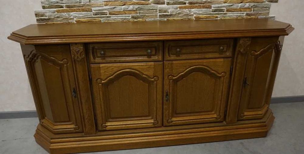 Komoda Dębowa 4 Drzwiowa  do kompletu szer. 187 cm  P-1291